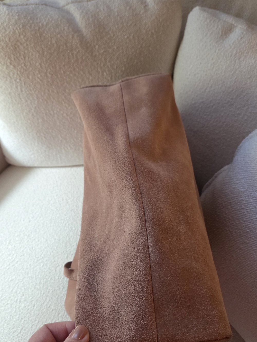 Madewell Suede Transport Tote in Nude Beige - Picture 4 of 6